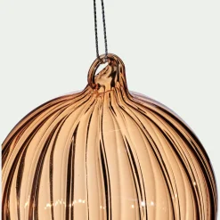 alinea Boule De Noël*Lot de 6 boules de Noël en verre twistée D8cm - Transparent