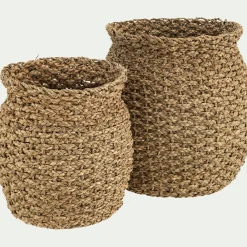 alinea Pot De Fleur*Lot de 2 cache-pots tressés en jonc de mer - Naturel