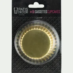 alinea Moule À Gâteau*Lot de 50 caissettes à cupcakes D5cm - Doré