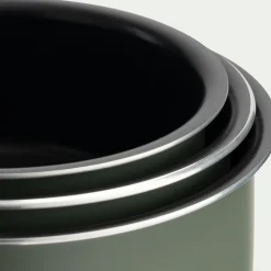 alinea Casserole, Poêle Et Sauteuse*Lot de 3 casseroles en aluminium avec manche amovible - cèdre Vert