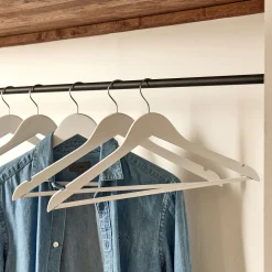 alinea Dressing*Lot de 5 cintres en bois - gris Blanc