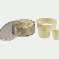 alinea Ustensile Pour Pâtisserie*Lot de 9 découpoirs ronds lisses assortis - Blanc