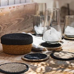 alinea Plateau*Lot de 10 dessous de verres en jonc de mer - Naturel