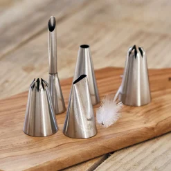 alinea Ustensile Pour Pâtisserie*Lot de 5 douilles en inox avec goupillon - Argenté