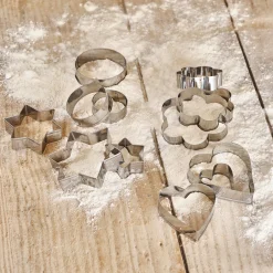 alinea Emporte-Pièce Et Cercle À Pâtisserie|Ustensile Pour Pâtisserie*Lot de 12 emporte-pièces en inox - Argenté
