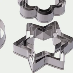 alinea Emporte-Pièce Et Cercle À Pâtisserie|Ustensile Pour Pâtisserie*Lot de 12 emporte-pièces en inox - Argenté