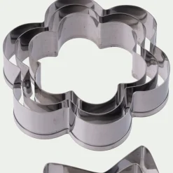 alinea Emporte-Pièce Et Cercle À Pâtisserie|Ustensile Pour Pâtisserie*Lot de 12 emporte-pièces en inox - Argenté