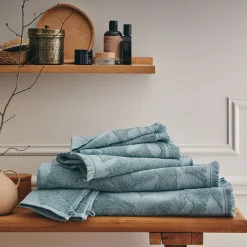 alinea Gant De Toilette*Lot de 2 gants de toilette en coton - Bleu calaluna