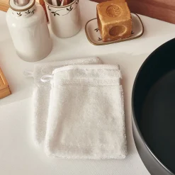 alinea Gant De Toilette*Lot de 2 gants de toilette bouclette en coton - ventoux Blanc