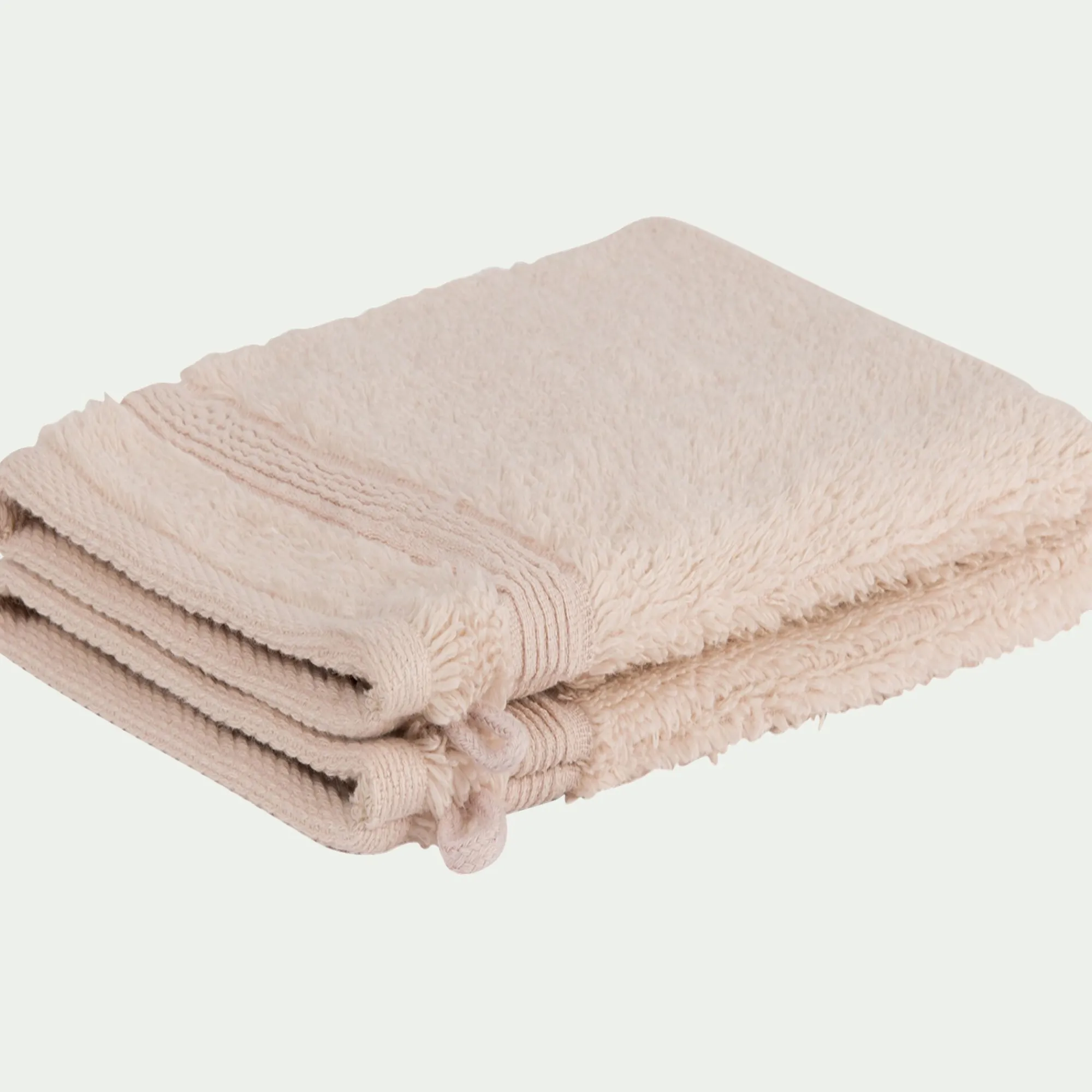 alinea Gant De Toilette*Lot de 2 gants de toilette bouclette en coton - grège Rose