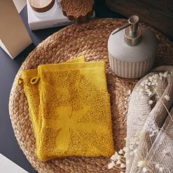 alinea Gant De Toilette*Lot de 2 gants de toilette en coton - argan Jaune