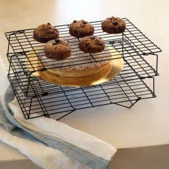 alinea Ustensile Pour Pâtisserie|Tapis De Cuisson*Lot de 3 grilles de refroidissement en inox 24x40cm - Noir
