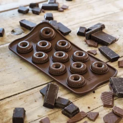 alinea Moule À Gâteau*Lot de 11 moules en forme de couronne en silicone platinium - Marron