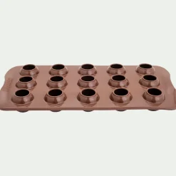 alinea Moule À Gâteau*Lot de 15 moules ronds en silicone platinium - Marron