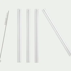 alinea Accessoire Vin*Lot de 4 pailles à bubble tea en verre