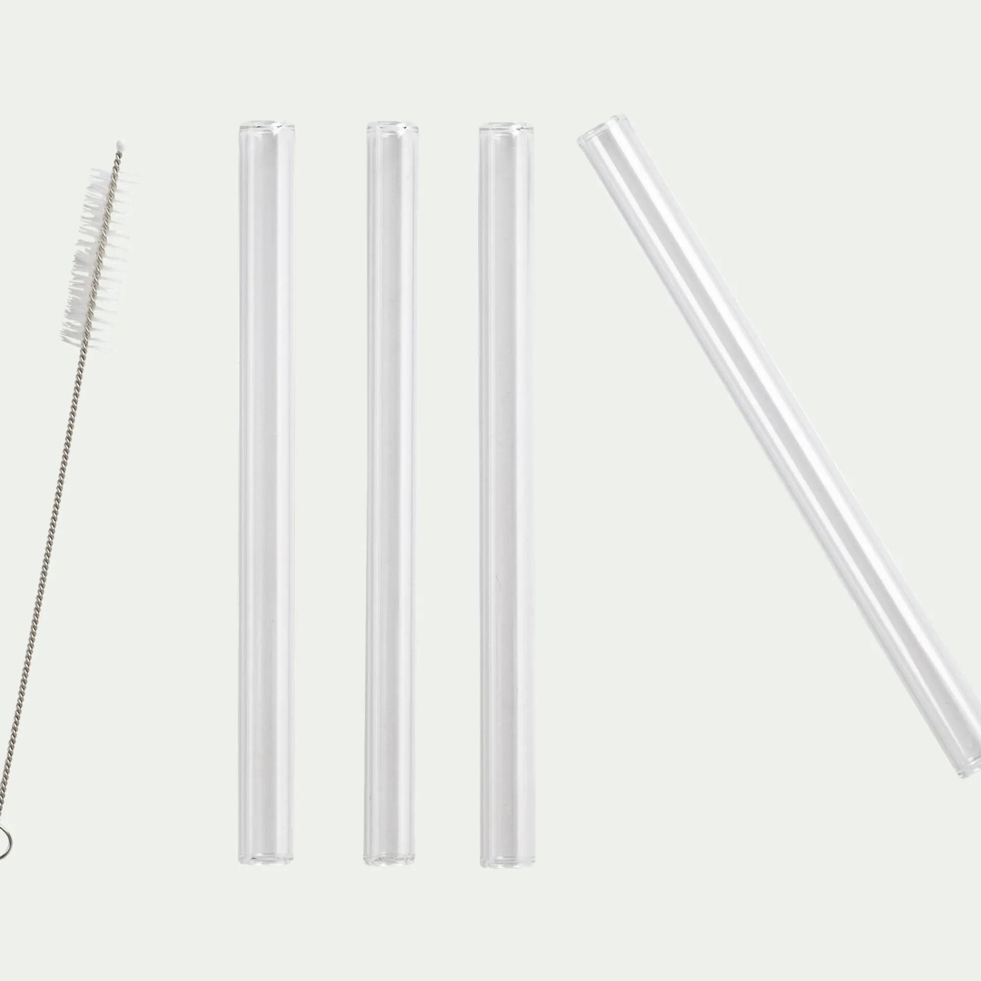 alinea Accessoire Vin*Lot de 4 pailles à bubble tea en verre