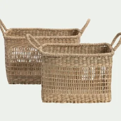 alinea Panier*Lot de 2 paniers déco en jonc de mer - naturel