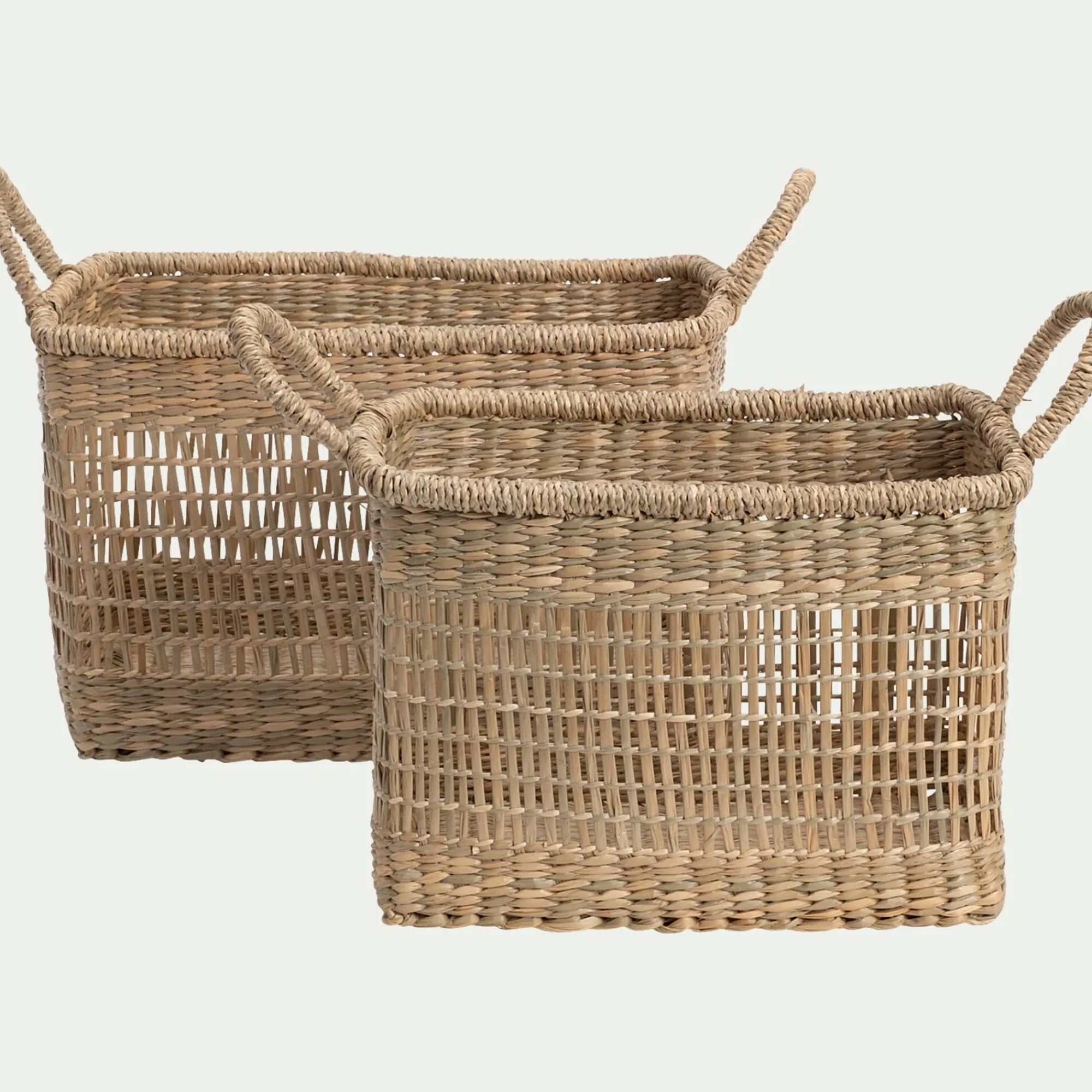 alinea Panier*Lot de 2 paniers déco en jonc de mer - naturel
