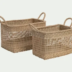 alinea Panier*Lot de 2 paniers déco en jonc de mer - naturel