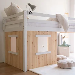 alinea Lit Enfant|Lit Enfant*Lot de 2 panneaux pour lit cabane 75x91,5cm - Bois clair