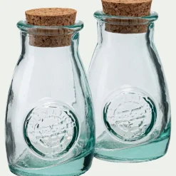 alinea Salière Et Poivrière*Lot de 2 pots en verre recyclé 10cl - Transparent