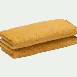 alinea Serviette Invité*Lot de 2 serviettes invité en coton 30x50cm - blé Jaune