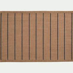 alinea Set De Table*Lot de 4 sets de table à rayures en jute 30x45cm - Bleu