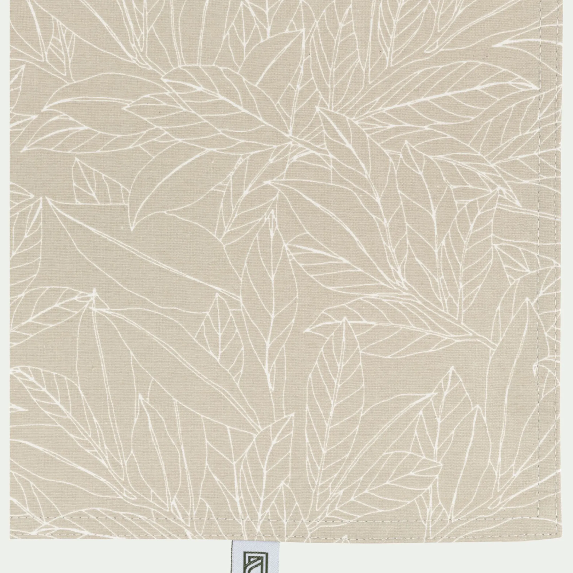 alinea Set De Table*Lot de 2 sets de table en coton enduit motif laurier - alpilles 35x48cm Beige