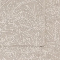 alinea Set De Table*Lot de 2 sets de table en lin et coton motif laurier - 35x50cm Beige