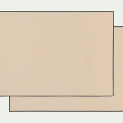alinea Set De Table*Lot de 2 sets de table en coton brodé - 36x48cm Beige