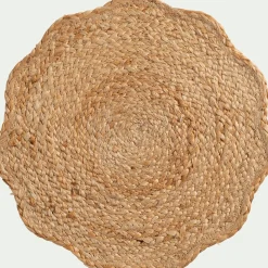 alinea Set De Table*Lot de 2 sets de table fleur en jute D35cm - Naturel