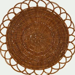 alinea Set De Table*Lot de 2 sets de table ronds en rotin D38cm - Naturel