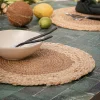 alinea Set De Table*Lot de 2 sets de table ronds en jute - naturel D38cm