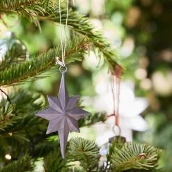 alinea Suspension De Noël*Lot de 2 suspensions de Noël lune et étoile en fer - Argenté