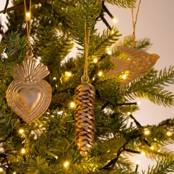 alinea Suspension De Noël*Lot de 3 suspensions de Noël en fer H9,50cm - Doré