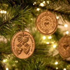alinea Suspension De Noël*Lot de 12 suspensions de Noël en laiton D5,5cm - Doré