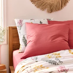 alinea Taie D'Oreiller*Lot de 2 taies d'oreiller en coton 65x65cm - framboise Rose