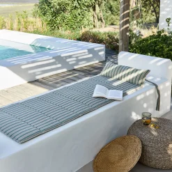 alinea Matelas Bain De Soleil*Matelas de plage transportable à rayures - Vert