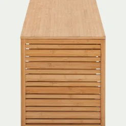 alinea Meuble Sous Vasque*Meuble double sous vasque murale en bambou - L120cm Bois clair