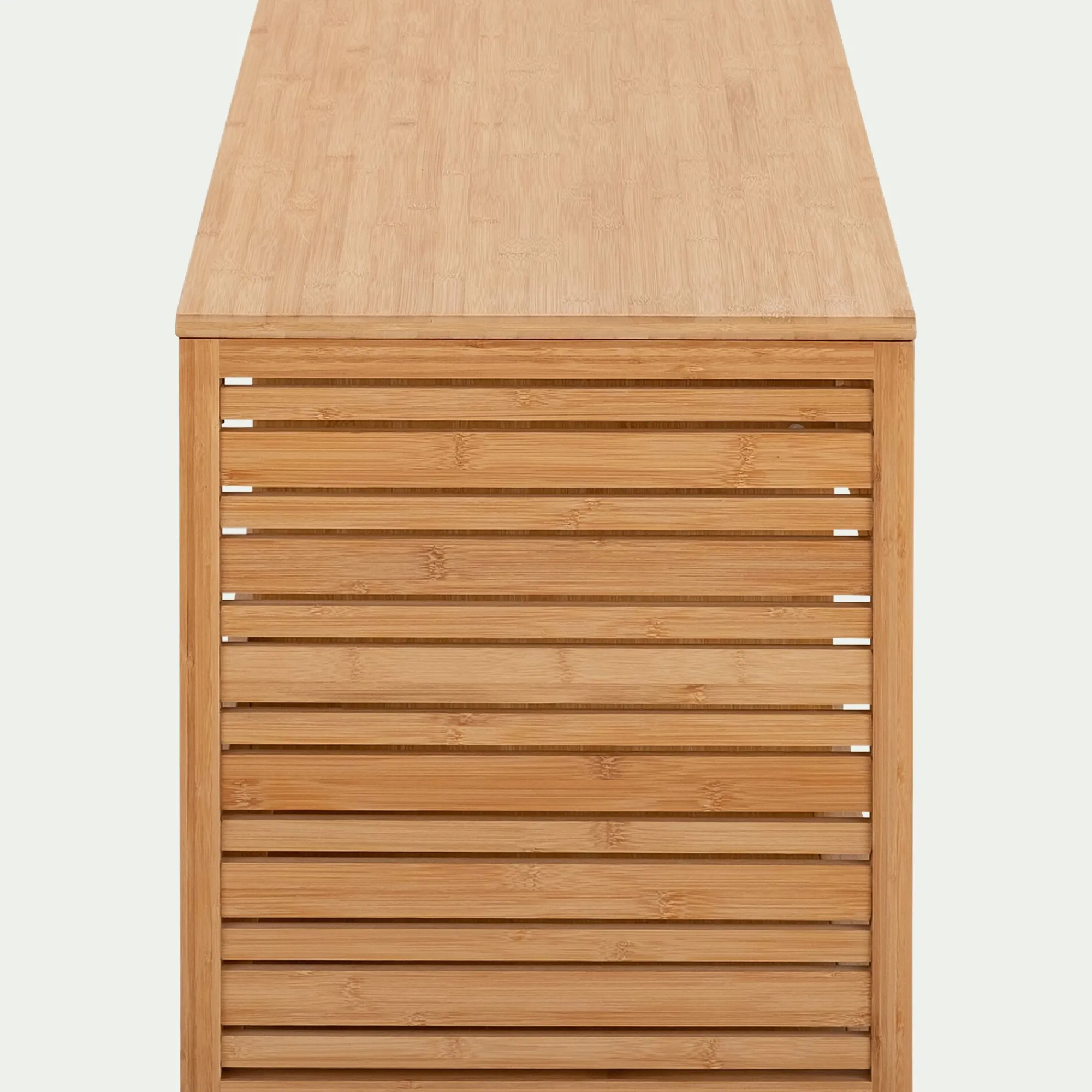 alinea Meuble Sous Vasque*Meuble double sous vasque murale en bambou - L120cm Bois clair