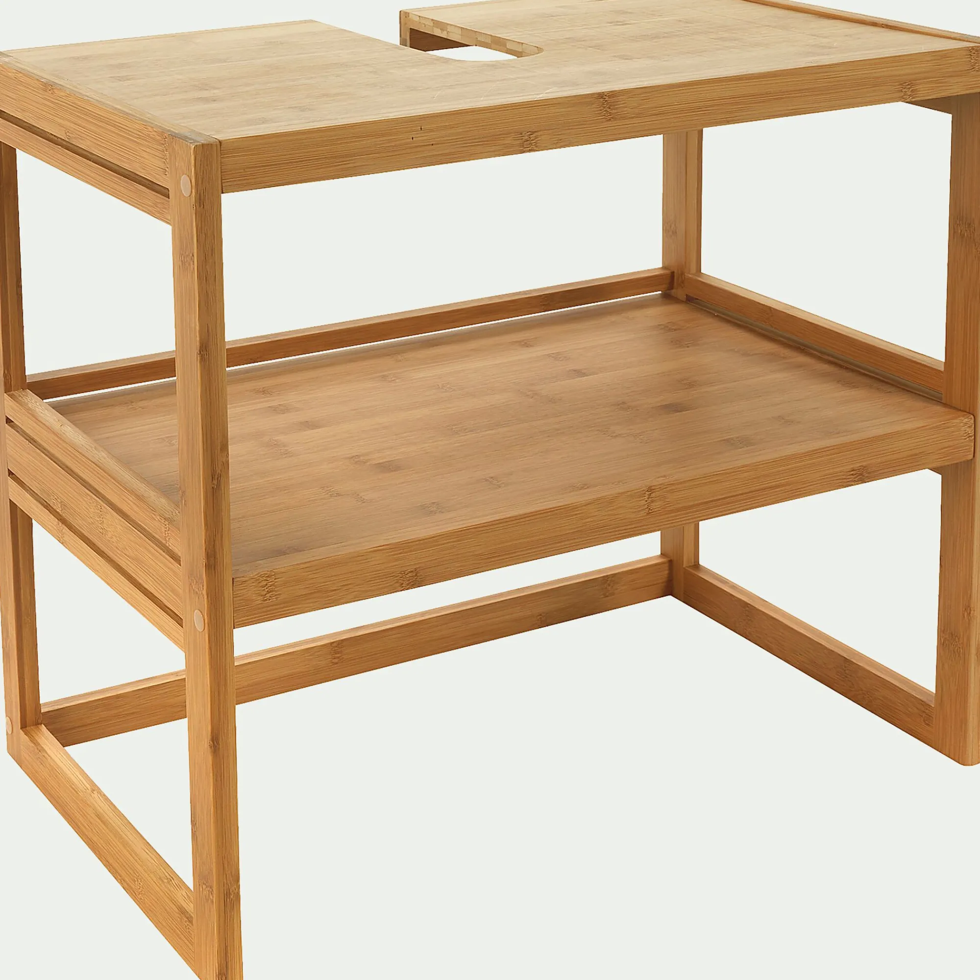 alinea Rangement De Salle De Bain|Meuble Sous Vasque*Meuble sous-vasque en bambou - L61cm Bois clair