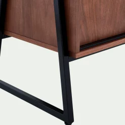 alinea Meuble Tv*Meuble TV 2 portes en bois L120xl40xH65cm - Bois foncé