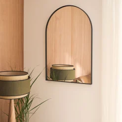 alinea Miroir*Miroir arche en aluminium l61xH91cm - Noir