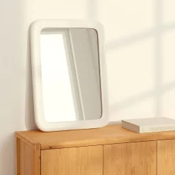 alinea Miroir*Miroir carré en grès 41,5x51cm - Blanc