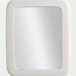 alinea Miroir*Miroir carré en grès 41,5x51cm - Blanc