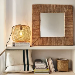 alinea Miroir*Miroir carré en jonc de mer - 76x76cm Naturel