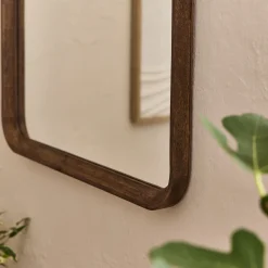 alinea Miroir*Miroir en bois de manguier 51x71cm - Bois foncé