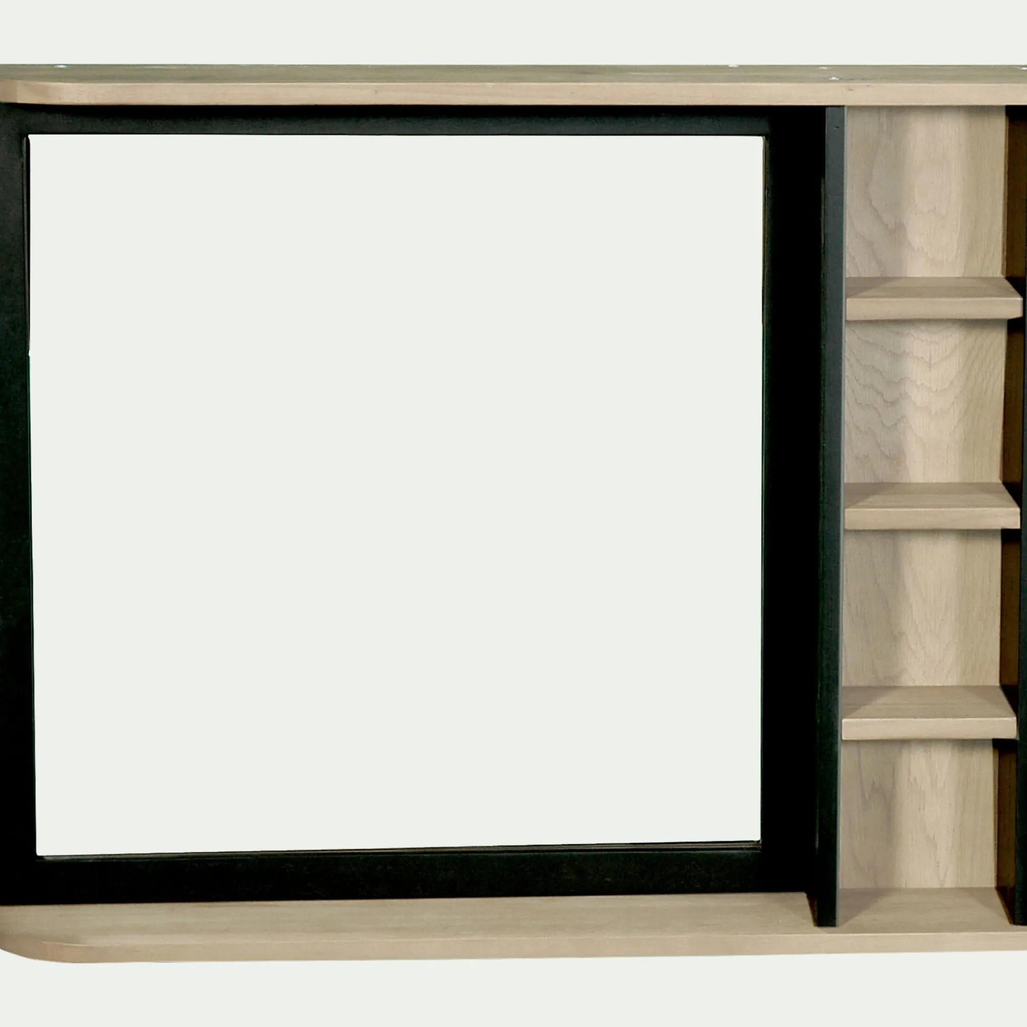 alinea Miroir De Salle De Bain*Miroir rectangulaire de salle de bain en acacia massif - L90cm Bois foncé