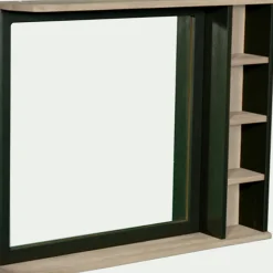 alinea Miroir De Salle De Bain*Miroir rectangulaire de salle de bain en acacia massif - L90cm Bois foncé
