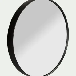 alinea Miroir|Miroir De Salle De Bain*Miroir rond en bois D50cm - Noir